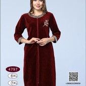 Халат велюровий Дінар(2хл-13хл).Гарна якість